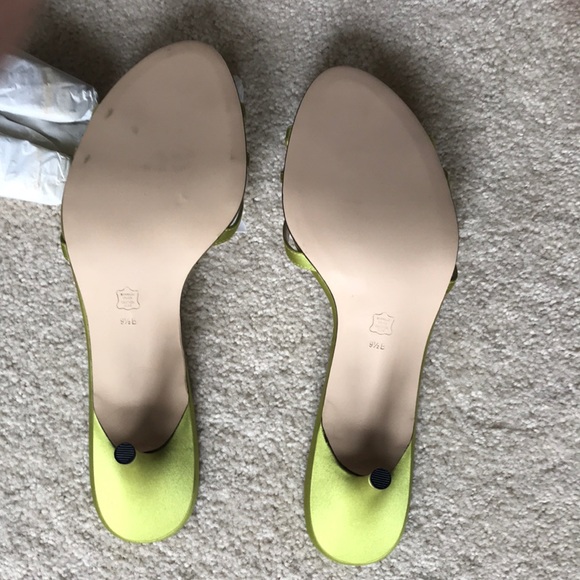 NEW Capparros green satin cocktail dress sandal women’s size 9.5 kitten heel - Picture 4 of 6